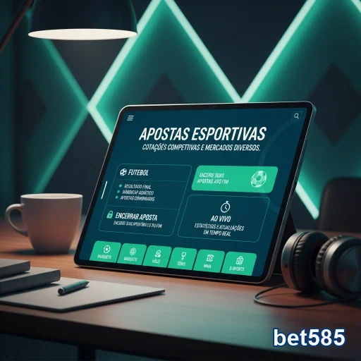 Ilustração de Explore os Slots e Live Gaming da bet585 com Suporte Especializado